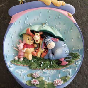 3D Winnie the Pooh Bradford Exchange Plate "It’s Just a Small Piece of Weather”